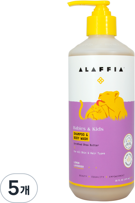 [쿠팡수입] 에브리데이 시어 베이비즈 앤 업 샴푸 앤 바디워시 레몬 라벤더, 473ml, 5개
