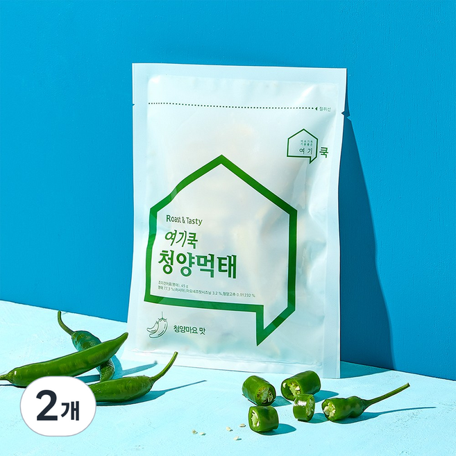 여기쿡 로스팅 시즈닝 청양먹태, 45g, 2개