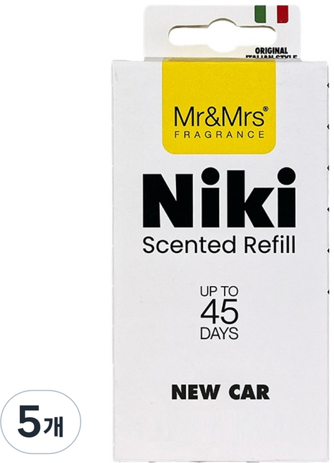 Mr&Mrs FRAGRANCE 車用芳香劑 Niki 補充包, Newcar, 5個