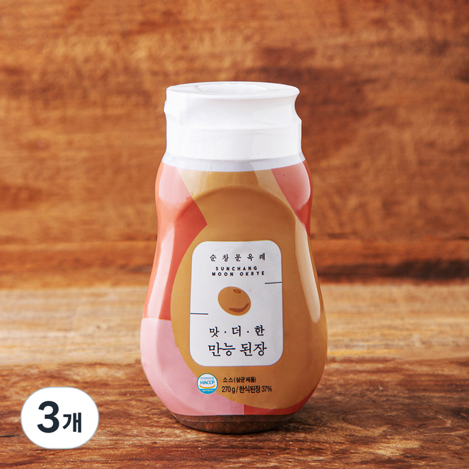 순창문옥례식품 맛더한 만능 된장, 270g, 3개