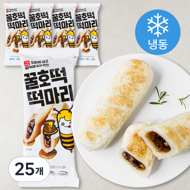 서울마님죽 꿀호떡 떡마리 (냉동), 100g, 1개입, 25개