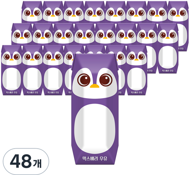 파스퇴르 꼬미루미 믹스베리 우유, 125ml, 48개