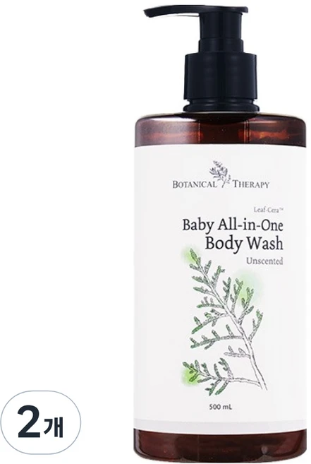 보타니컬테라피 유아용 베이비 올인원 바디워시 무향, 500ml, 2개 - 쿠팡