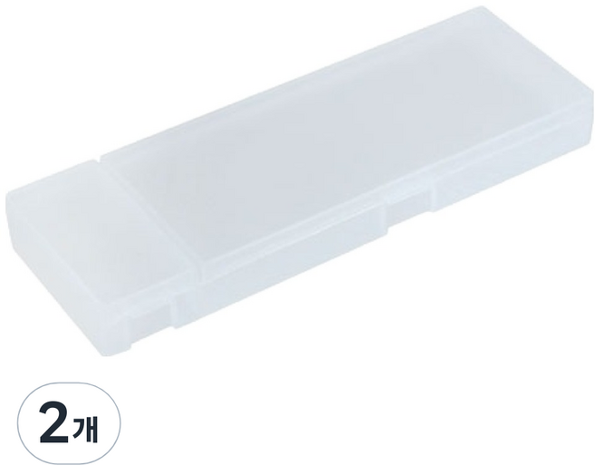 모닝글로리 2단 반투명 필통 커스텀 케이스, 2개