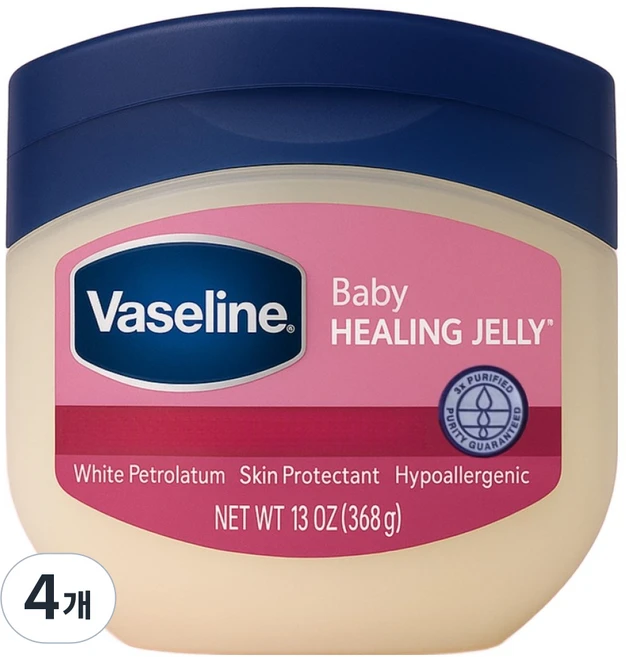 바세린 베이비 힐링 젤리 오리지널 대용량 크림, 368g, 4개 - 쿠팡