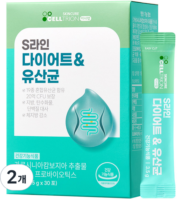 이너랩 S라인 다이어트 유산균, 105g, 2개