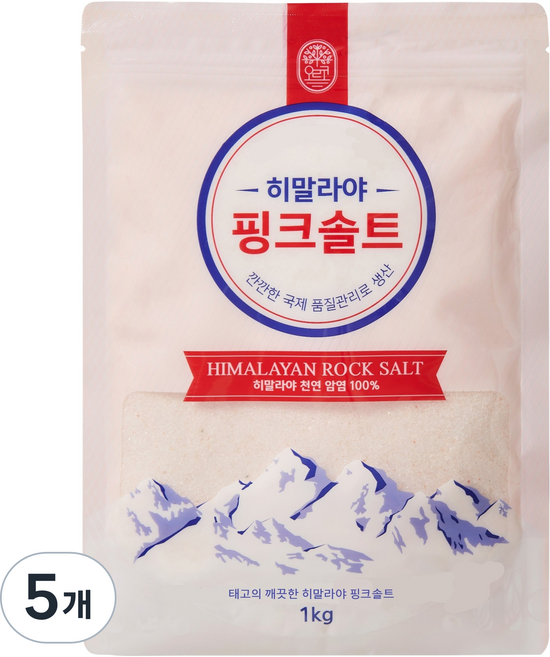 오르코 히말라야 핑크솔트, 1kg, 5개