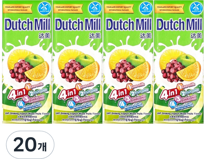 Dutch Mill 綜合水果味優格飲品, 180ml, 20個