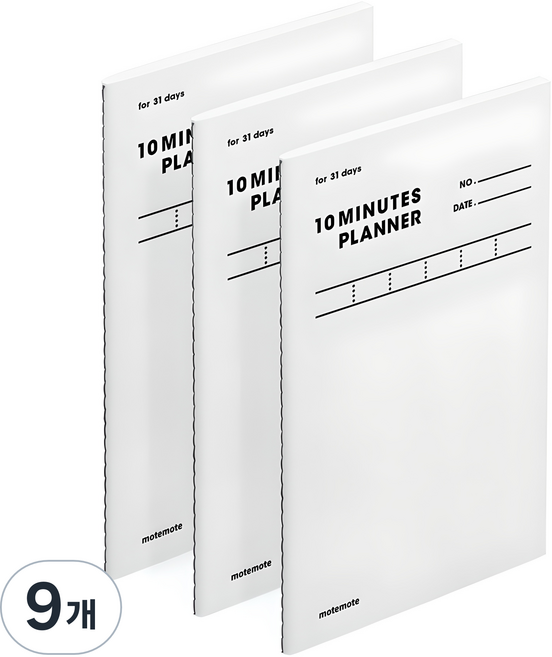 모트모트 텐미닛 플래너 31DAYS, 화이트, 9개
