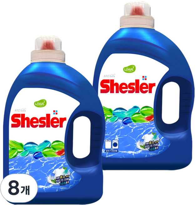 쉬슬러 페퍼민트 액체세제, 8개, 3.05L