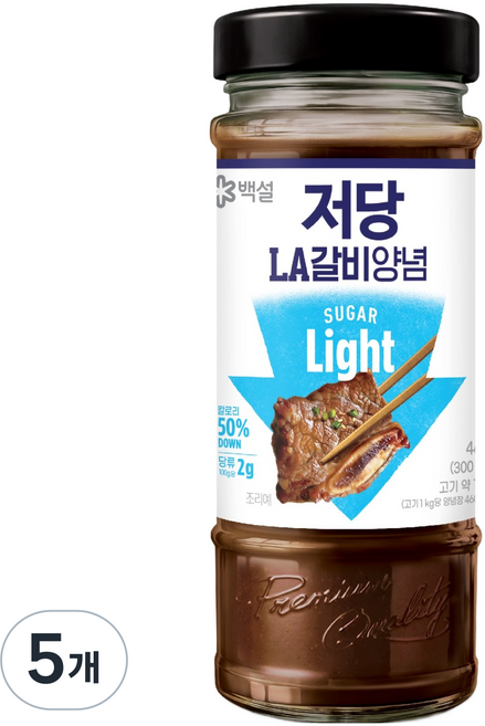 백설 저당 LA갈비 양념, 460g, 5개