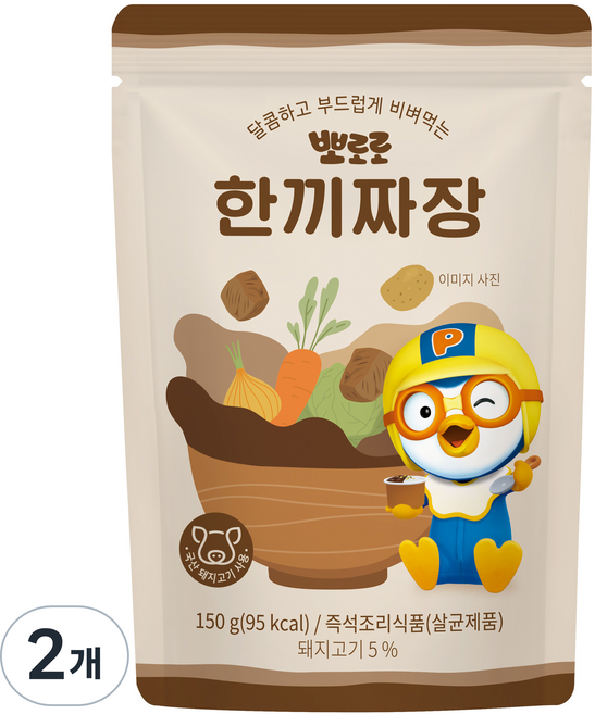 어니스트에프엔비 뽀로로 한끼 짜장, 150g, 2개