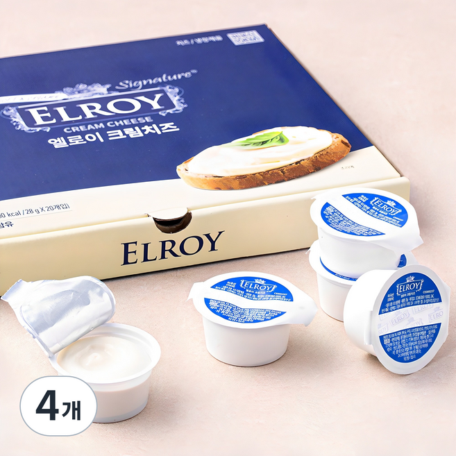 엘로이 크림치즈, 28g, 20개입, 4개