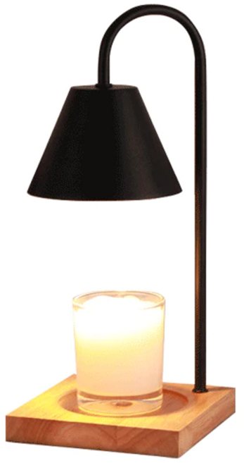 實木融蠟燈 定時調光 1kg, 黑色