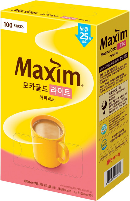 맥심 모카골드 라이트 커피믹스, 11.8g, 100개입, 1개