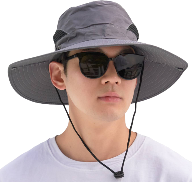 Bian 防紫外線機能登山帽, 灰色
