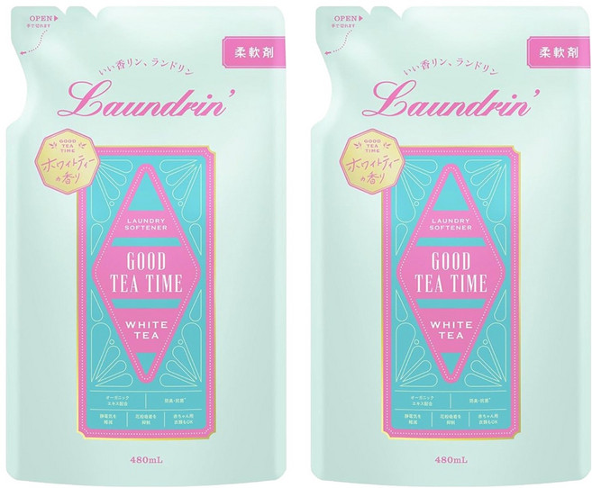 Laundrin' 朗德林 Good Tea Time柔軟精補充包 白茶香, 480ml, 2包