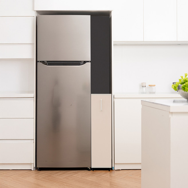 퍼티크 무드핏 슬라이딩 냉장고 틈새수납장 1단 하부장, 소프트 핑크