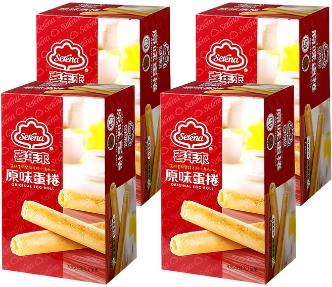 喜年來 原味蛋捲, 192g, 4盒