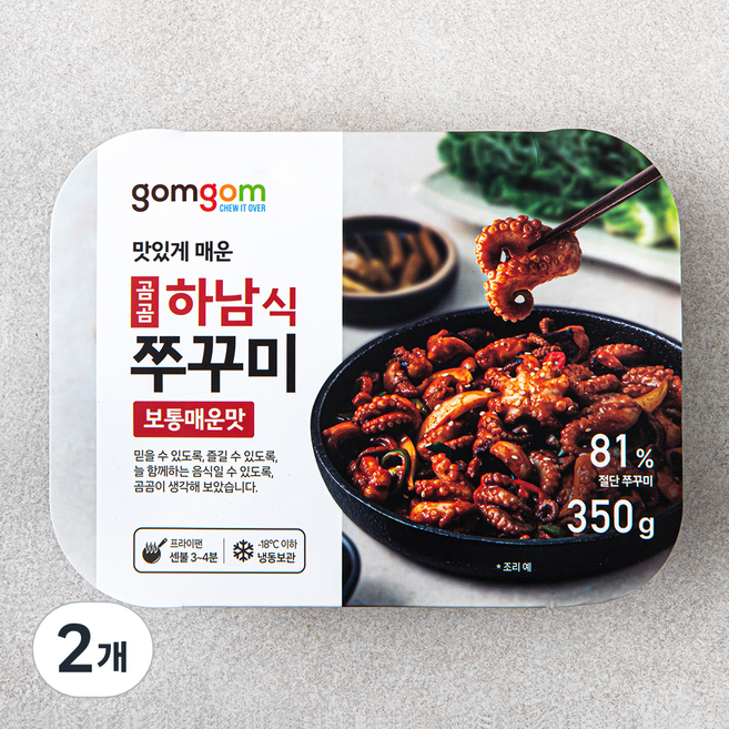 곰곰 하남식쭈꾸미 보통매운맛 (냉동), 350g, 2개