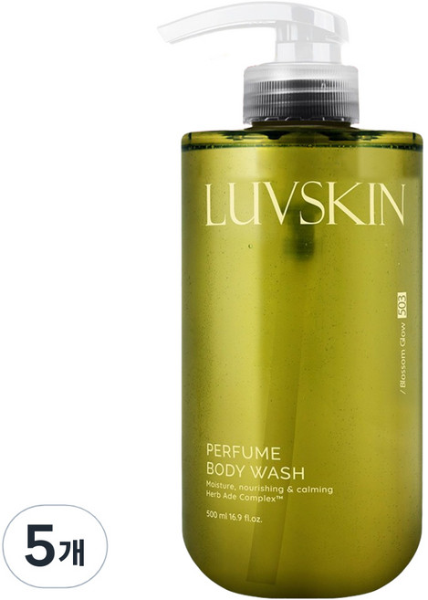 루브스킨 퍼퓸 바디워시 블라썸글로우향, 500ml, 5개