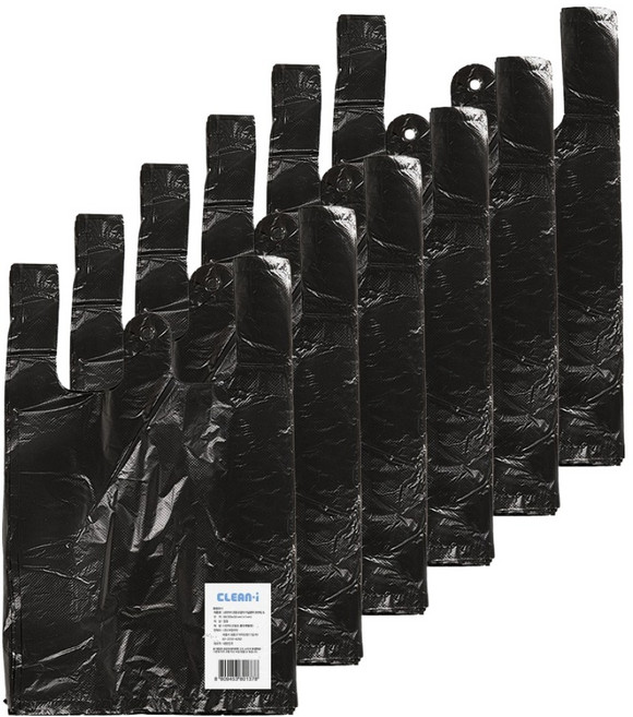 크린아이 검정 손잡이 비닐봉투 1호, 5L, 600개