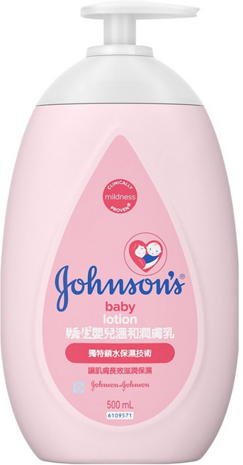 Johnson's 嬌生 溫和潤膚乳 0歲以上, 500ml, 1瓶