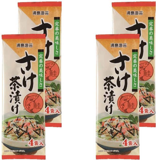 浦島海苔 經典茶泡飯 鮭魚口味 鮭魚茶泡飯 4入, 20g, 4個