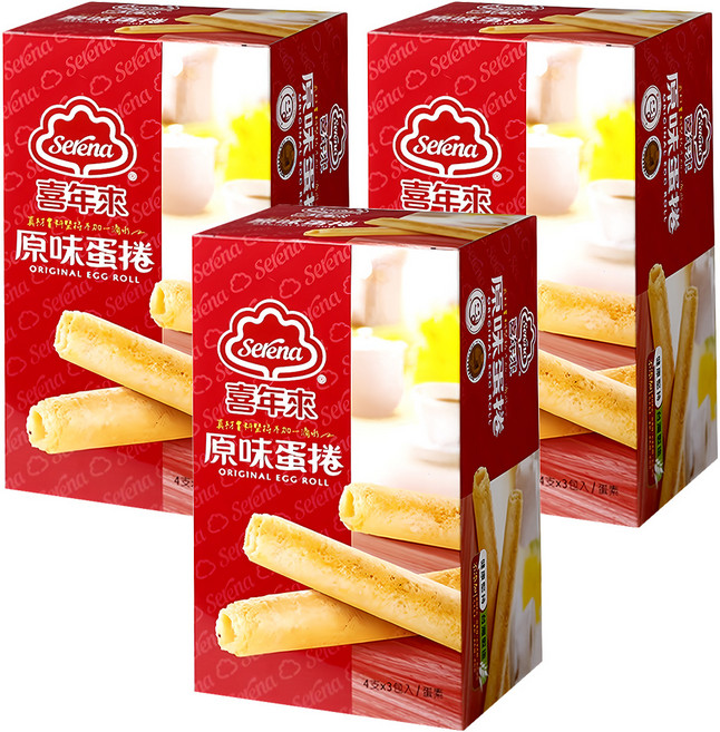 喜年來 原味蛋捲, 192g, 3盒