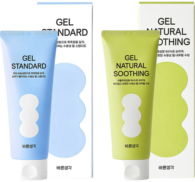 바른생각 스탠다드젤 + 내추럴수딩젤, 150ml, 1세트