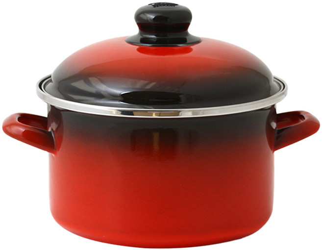 ELO 인덕션 쿡포트 깊은형 양수냄비, 16cm, 빨강, 1개