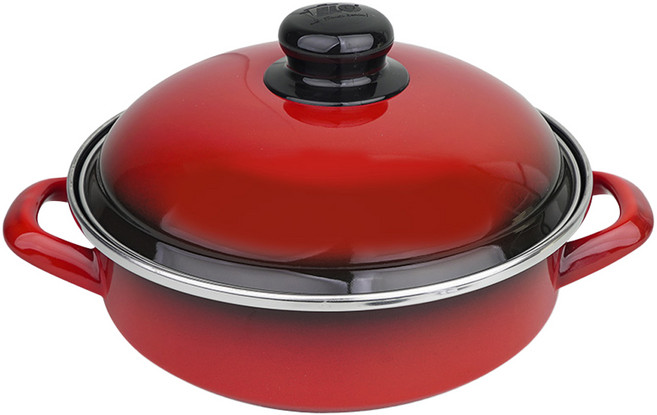 ELO 인덕션 쿡포트 법랑 전골냄비, 20cm, 빨강, 1개