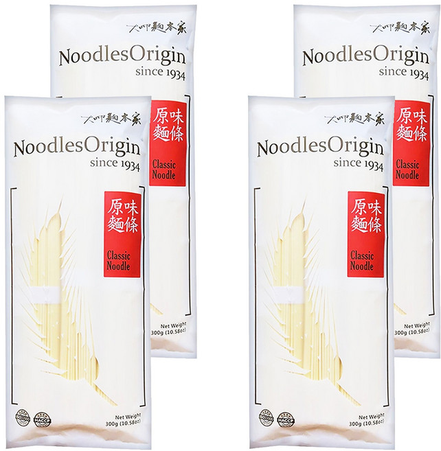 大呷麵本家 原味麵條 經濟包, 300g, 4包