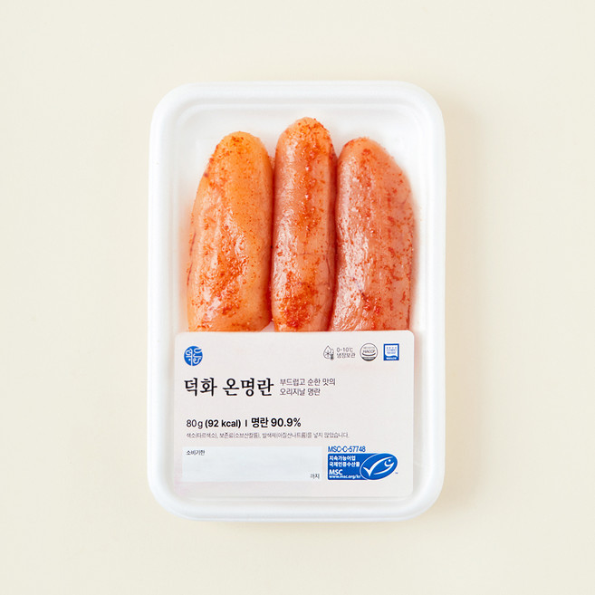 덕화명란 온명란, 80g, 1개