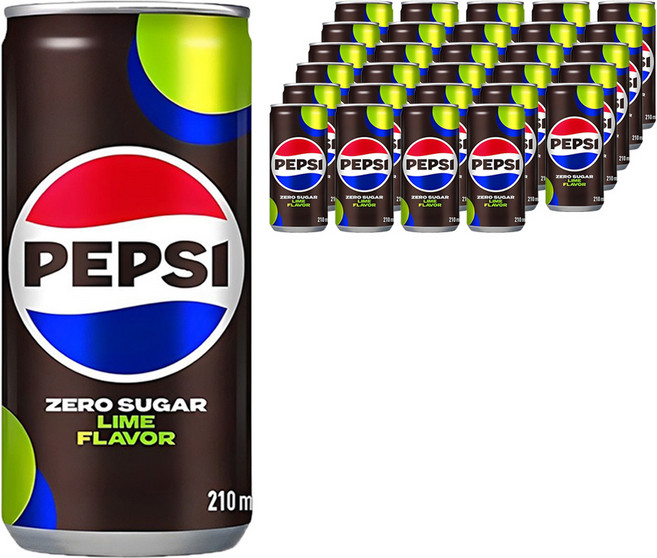 펩시 제로슈거 라임향, 210ml, 90개