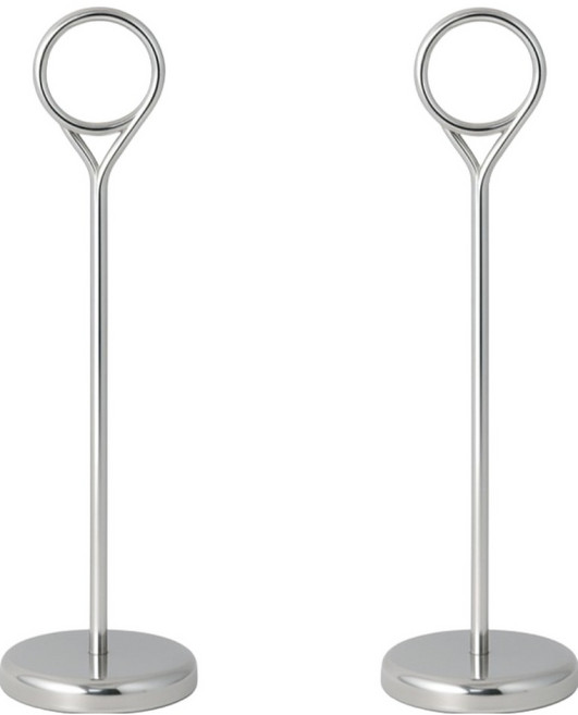 코코로이 스테인리스 스틸 라운드 메모꽂이, 실버, 2개