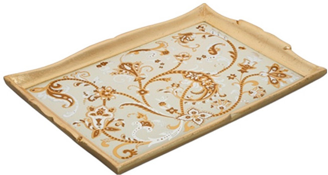 세자티니 보리얼 사각쟁반 중, 골드, 1개