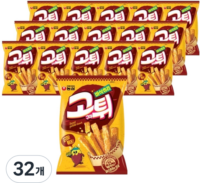 NONGSHIM 農心 Basaechuri 炸薯條餅乾, 90g, 32個