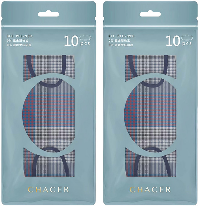 CHACER 佳和口罩 4D立體醫用口罩 成人用 KF94, 摩登紫, 2袋, 10片