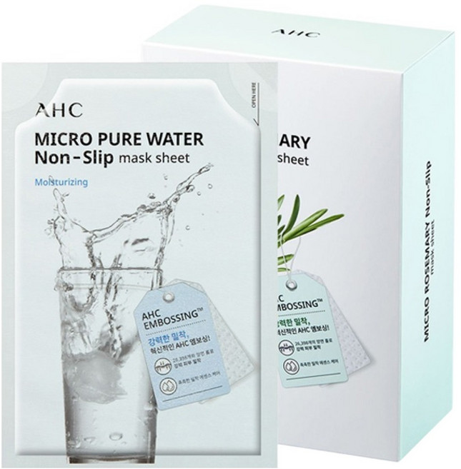 AHC 마이크로 퓨어 워터 착붙 마스크 시트 33ml, 10개입, 1개