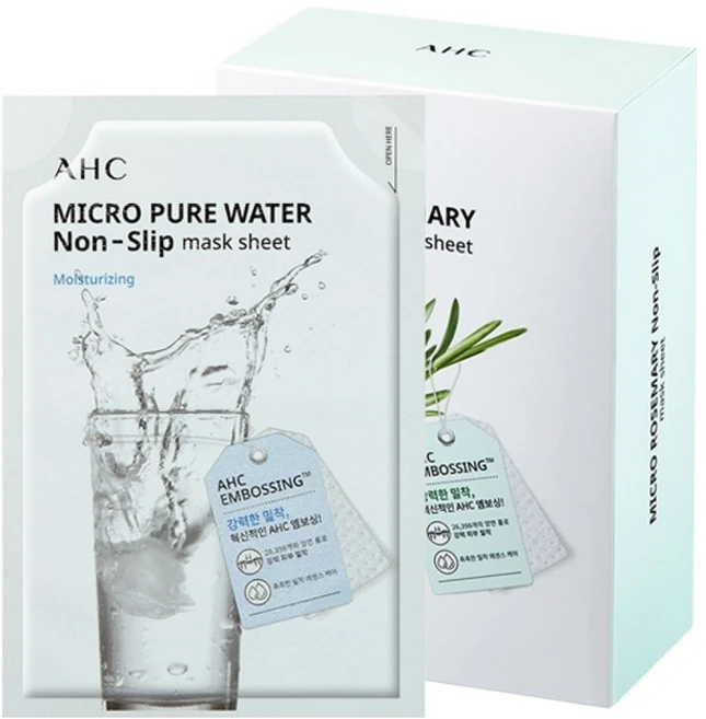 AHC 마이크로 퓨어 워터 착붙 마스크 시트 33ml, 10개입, 1개 - 쿠팡