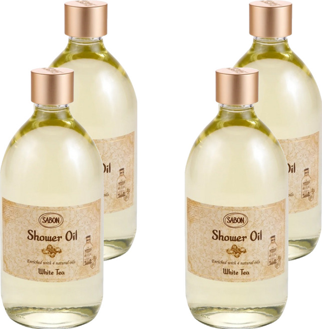 SABON 沐浴油 白茶, 500ml, 4瓶