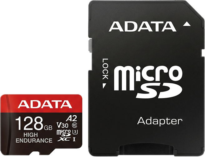 ADATA 威剛 A2 MicroSD 攝錄專用 記憶卡 AUSDX128GUI3V30SHA2-RA1, 128GB, 1個