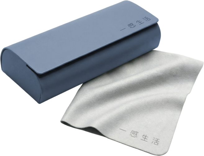 일감생활 사각형 하드 안경 선글라스 케이스 + 안경닦이 세트