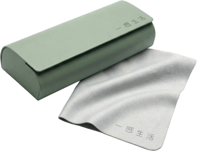 일감생활 사각형 하드 안경 선글라스 케이스 + 안경닦이 세트