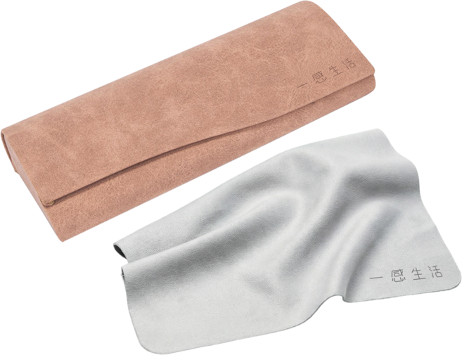 일감생활 곡선형 하드 안경 선글라스 케이스 + 안경닦이 세트