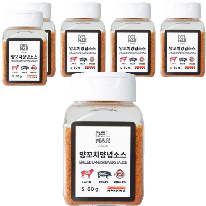 딜리셔스마켓 양꼬치시즈닝, 60g, 6개
