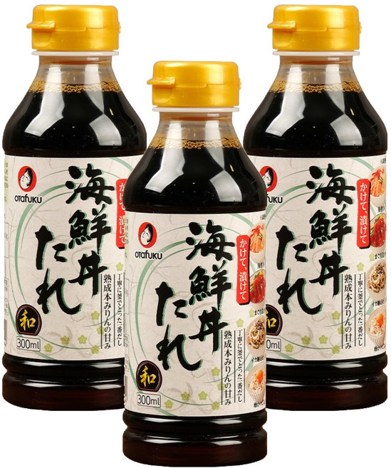 오타후쿠 카이센동용 타레 해산물 돈부리 덮밥 소스, 300ml, 3개