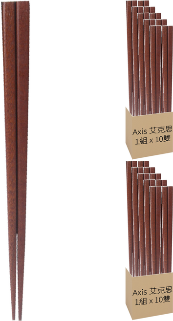 Axis 艾克思 方形超硬原木筷 台灣製, 筷子, 原木色, 2組