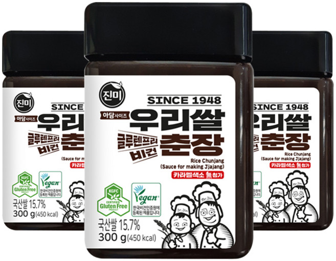 진미 우리쌀 춘장, 3개, 300g